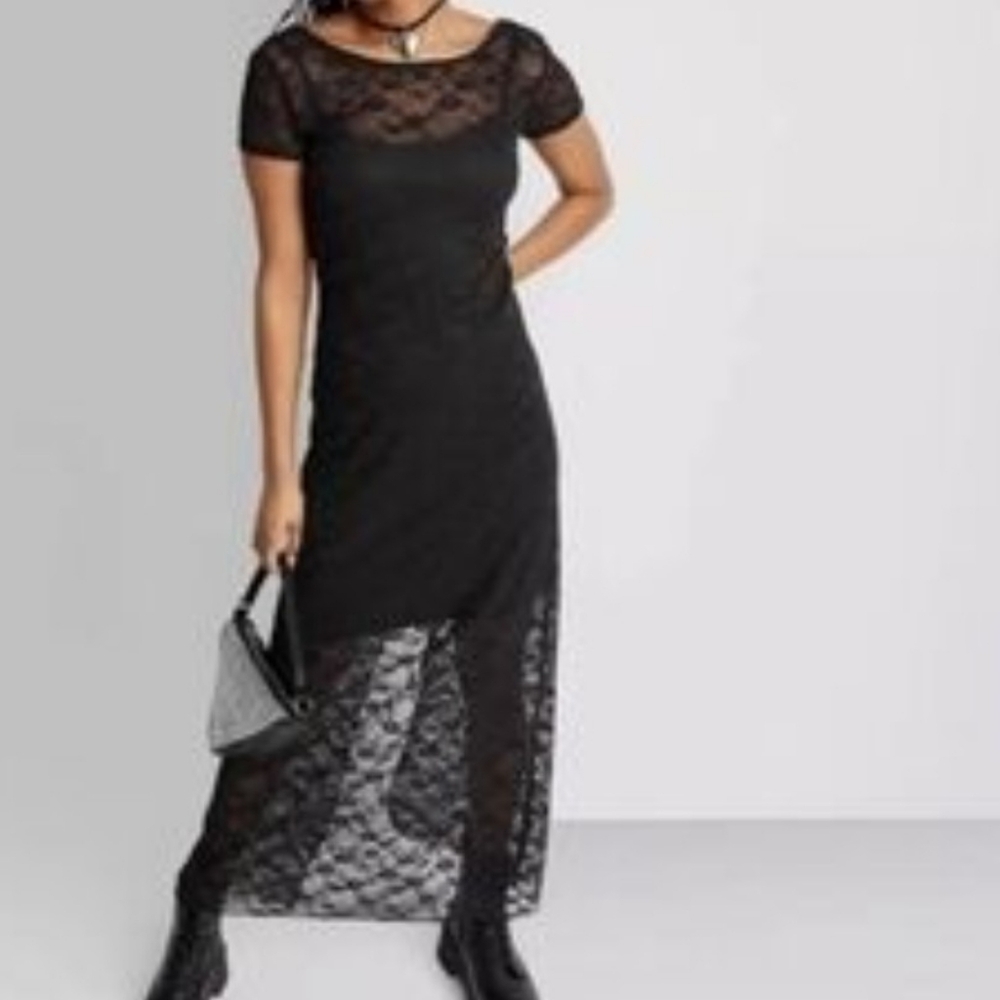 NWT!! Wild Fable, Floral Lace Maxi Overlay Dress. Size XS